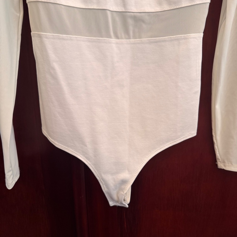 Kendall + Kylie Mesh White/Cream Body Suit Small Nwt — image 8 of 8